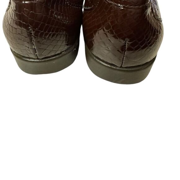 SAS Women's Simplify Brown Croc Slip-on Leather Loafers 8.5 8.5WW - Picture 5 of 7